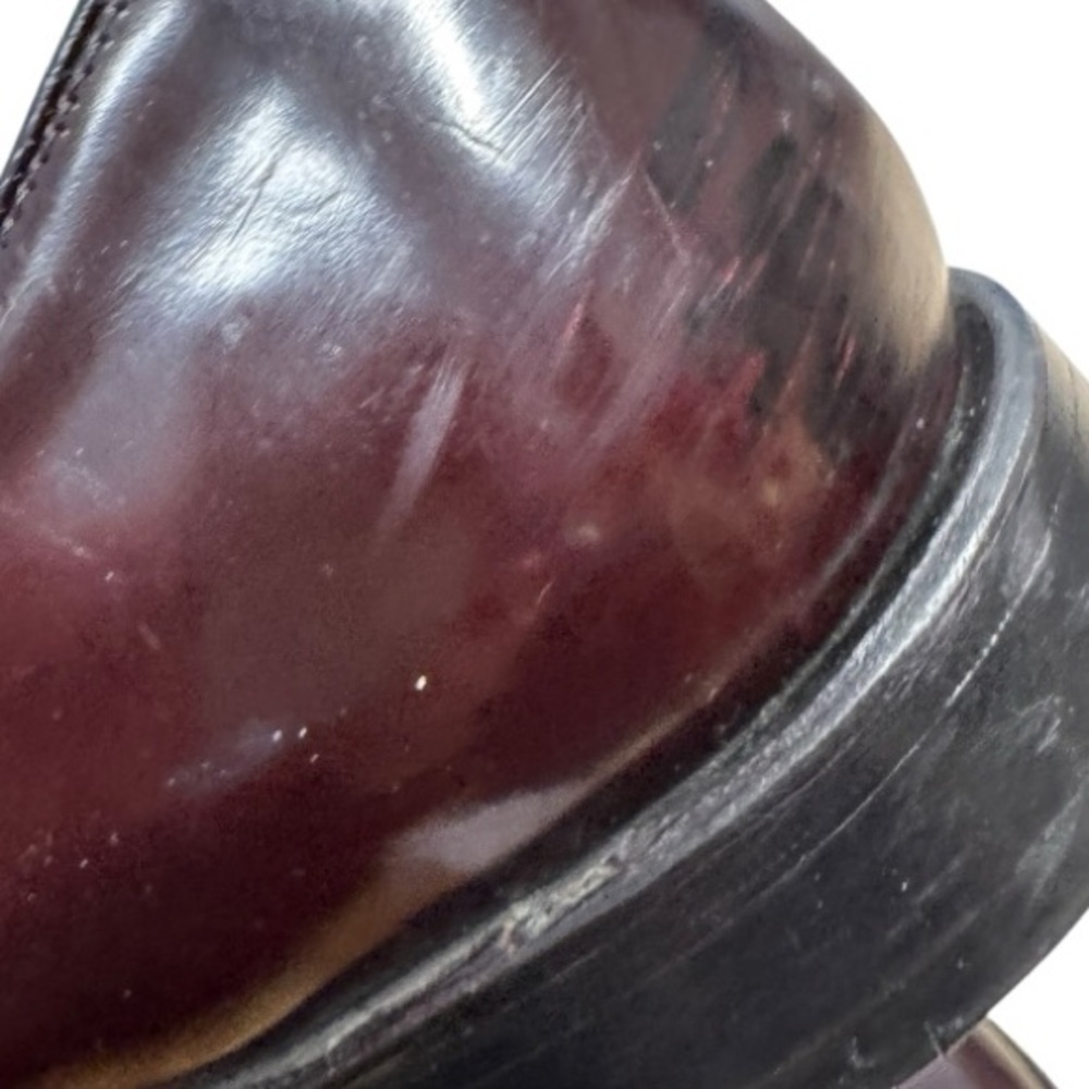 Johnston & Murphy Melton Burgundy Leather Cap Toe Oxford Dress Shoes Men’s 11 D - Picture 11 of 13